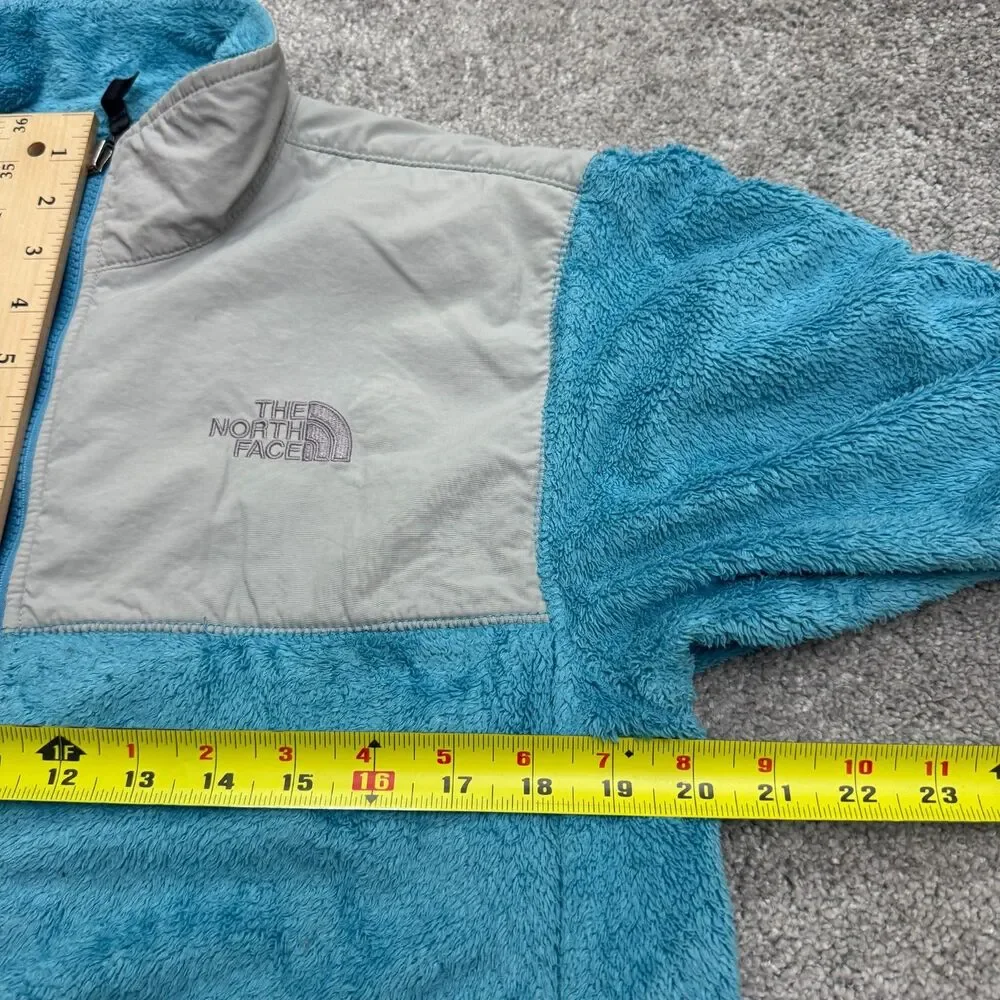 The North Face Denali Fleece Jacket Kids Youth XL Blue Gray Full Zip Pocket Hike